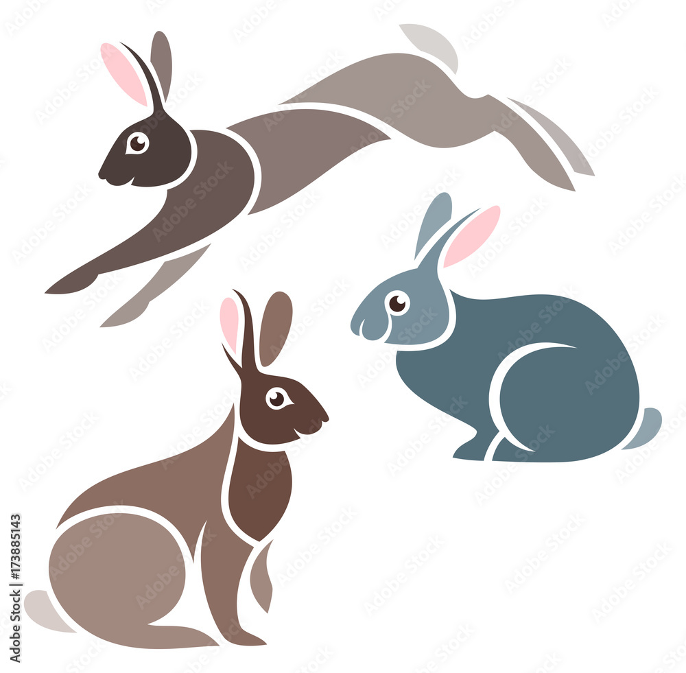 Obraz premium Stylized Wild Rabbit