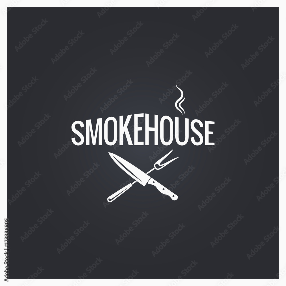 smokehouse cooking logo design background