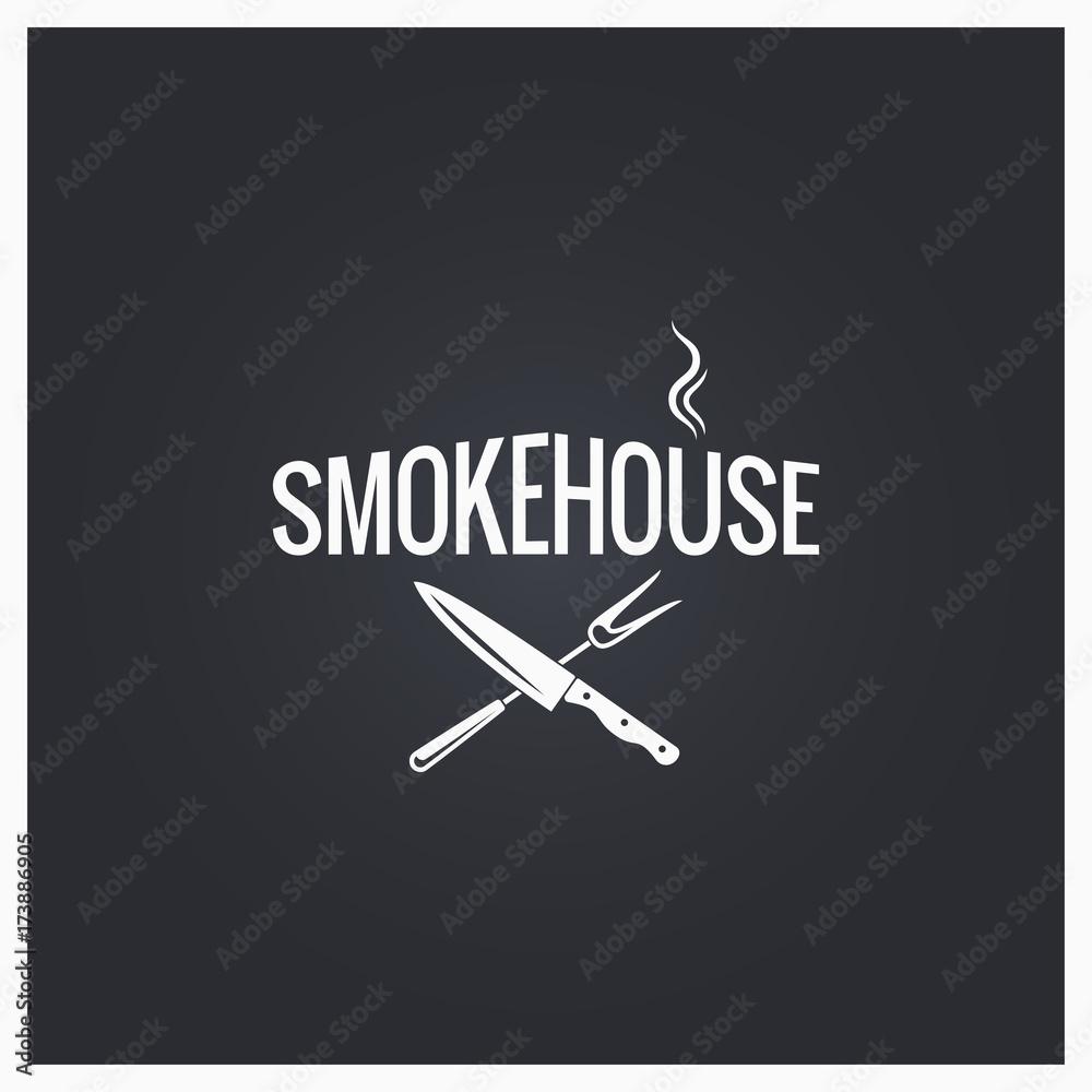 smokehouse cooking logo design background smokehouse cooking logo design background