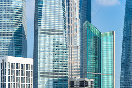 close up of modern building, abstract architectural background