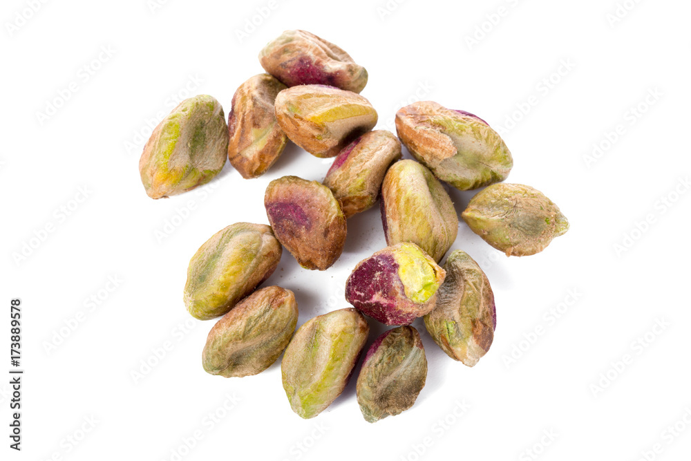 Pistachio nuts isolated on white background Pistachio nuts isolated on white background