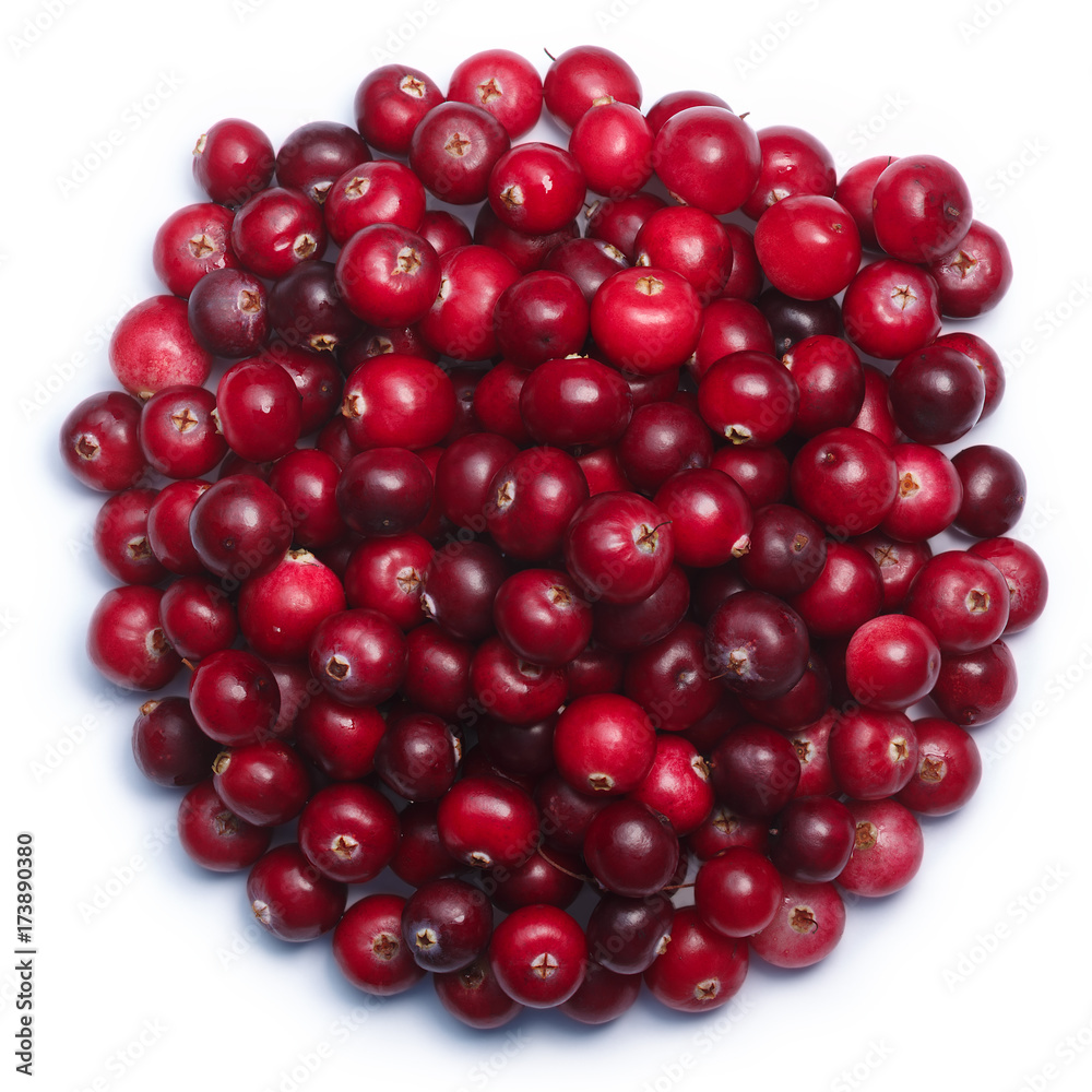 Heap of Cranberries, top view, paths Heap of Cranberries, top view, paths