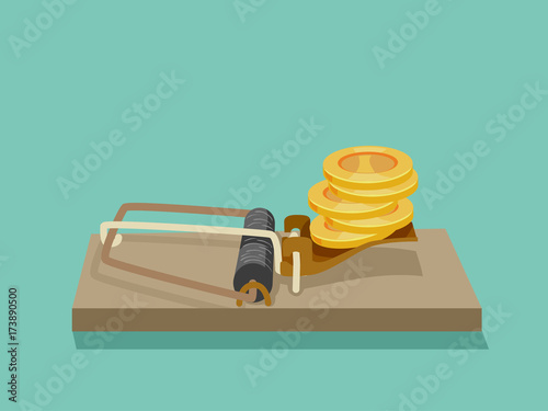 Money Business Risk Trap Illustration