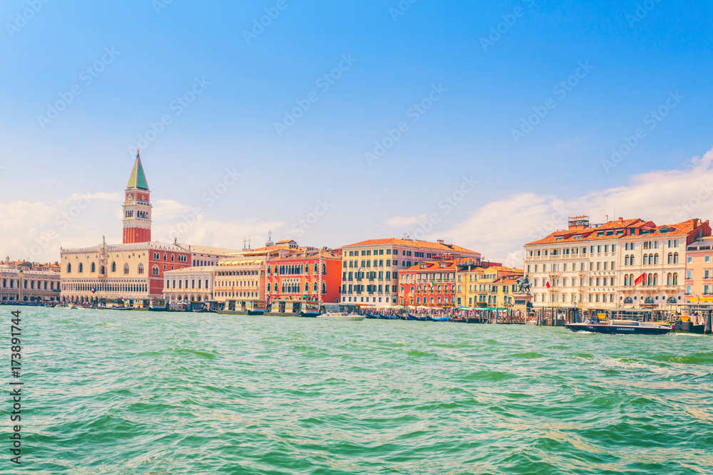 Venice, Italy, view at central street from water side