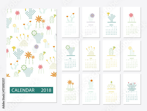 Calendar 2018 template