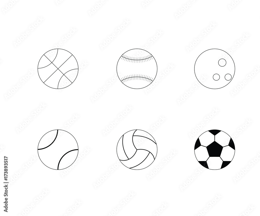 Sport ball on white background