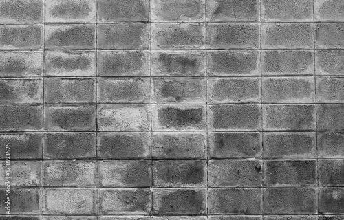 Concrete block wall back ground , black & white