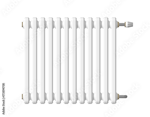 Heating radiator. Isolated on white background.3d Vector illustration.