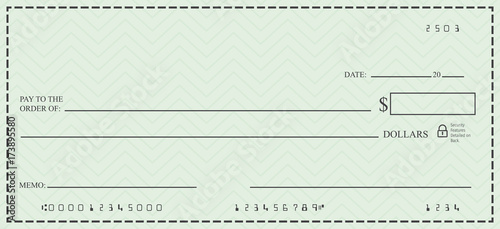 Blank Check with Open Space for Your Text
