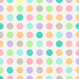 Abstract Vintage Polka Dots Circles Pattern Background With Fabric Texture. Perfect for nursery, birthday, circus themed designs. craft. Vector
