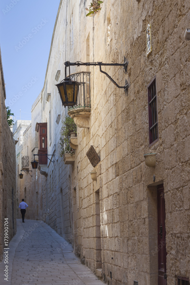 Malta, Mdina, Narrow Street