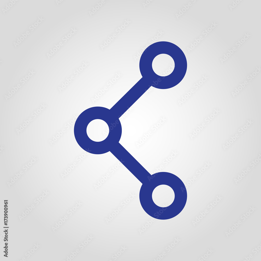 Isolated flat linear vector share button icon for web or app development Isolated flat linear vector share button icon for web or app development