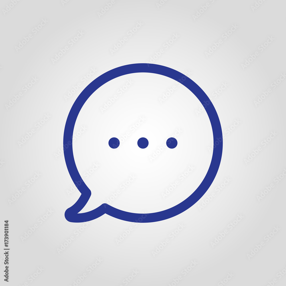 Isolated flat linear vector text bubble icon for web or app development Isolated flat linear vector text bubble icon for web or app development
