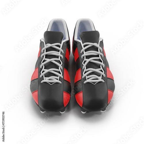 Football boots on white. 3D illustration © 2dmolier