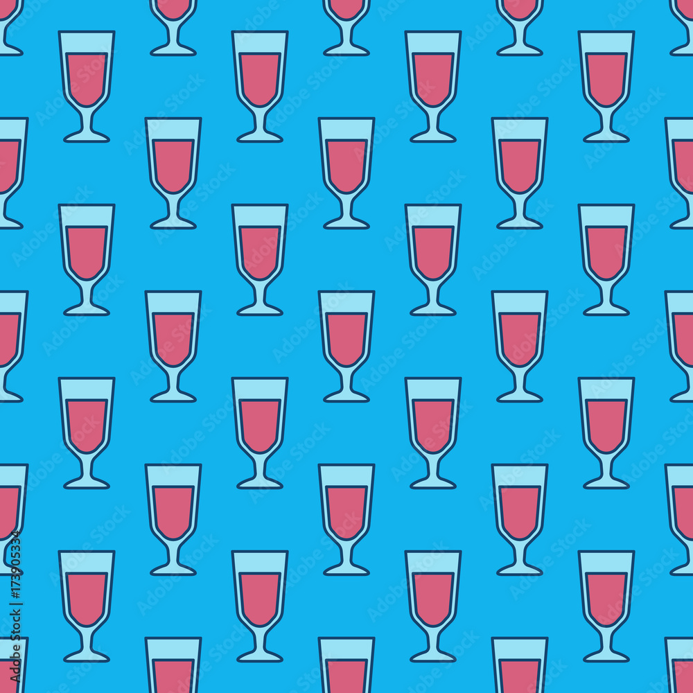Colorful wine glass pattern Colorful wine glass pattern