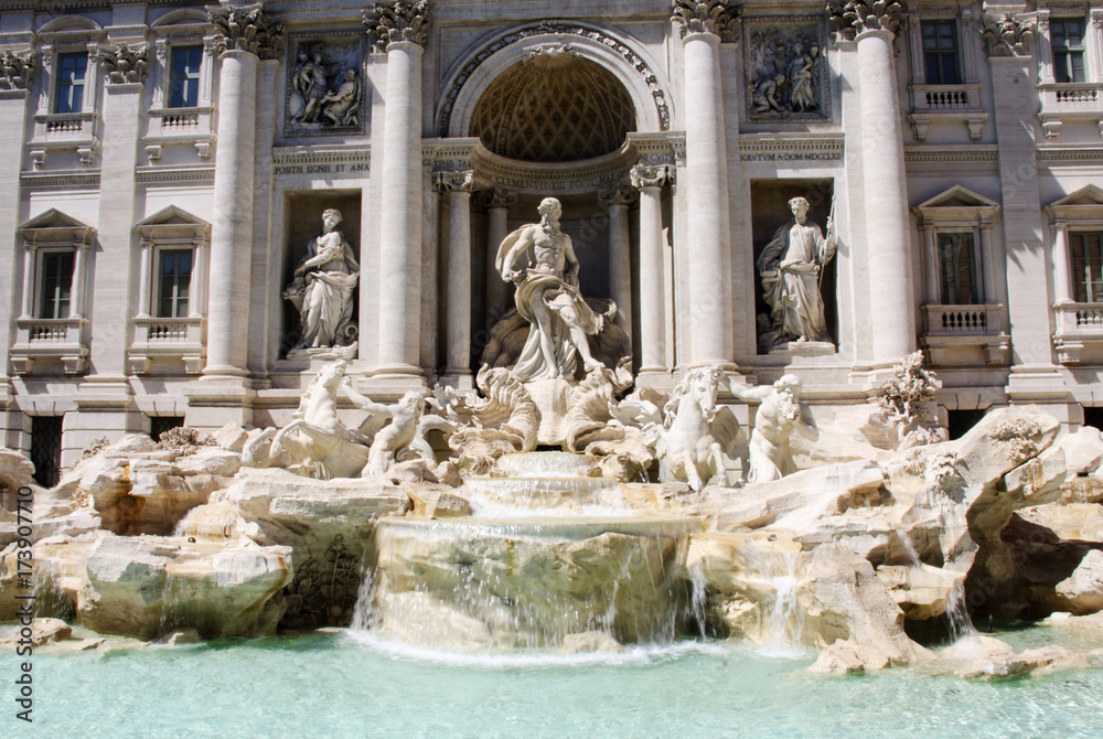 Trevi Fountain (Fontana di Trevi) most famous fountain of Rome,Italy