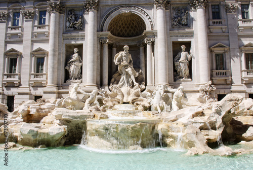 Trevi Fountain (Fontana di Trevi) most famous fountain of Rome,Italy