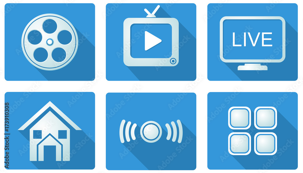 Smart TV Box Icons Smart TV Box Icons