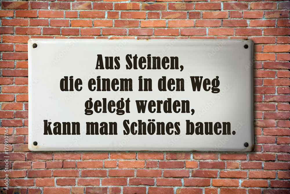 Fototapeta premium Businessspruch 003 - Aus Steinen