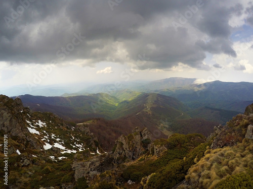 Stormy clouds above the mountain