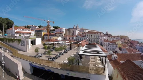 Sightseeing  Portas do Sol, LISBON, PORTUGAL - AUGUST 25, 2017