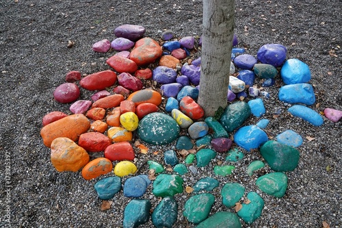 Bunte Steine in Wetzwil in der Schweiz