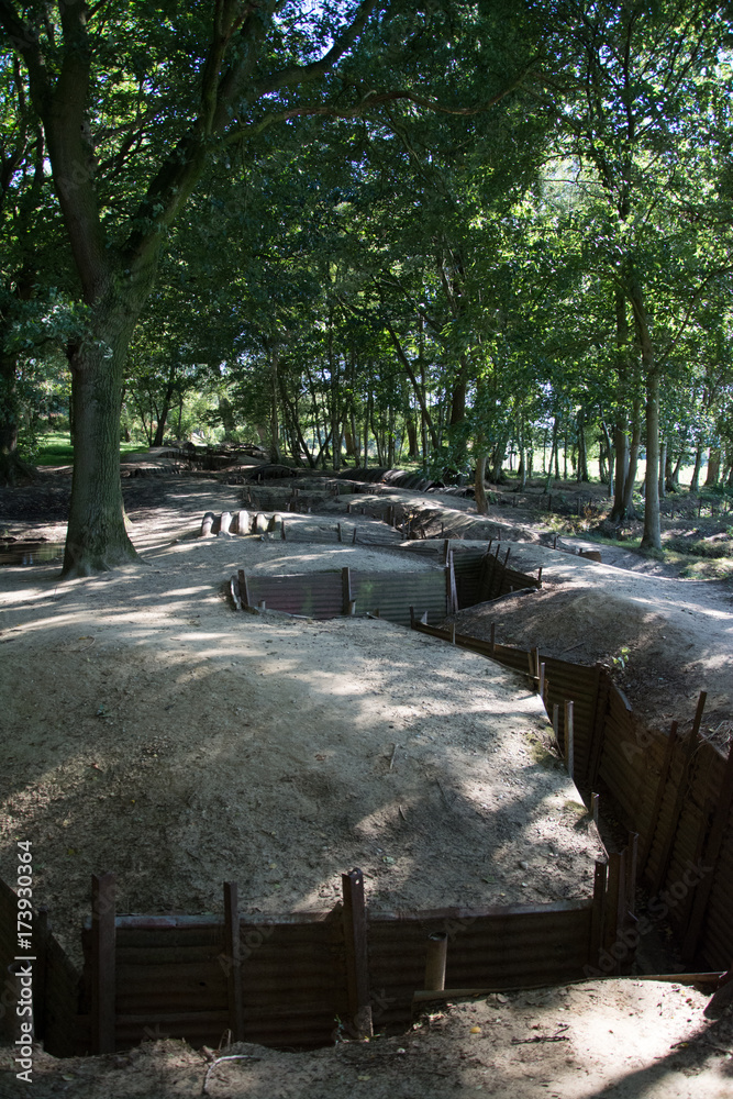 World War one trenches in France and Belgium