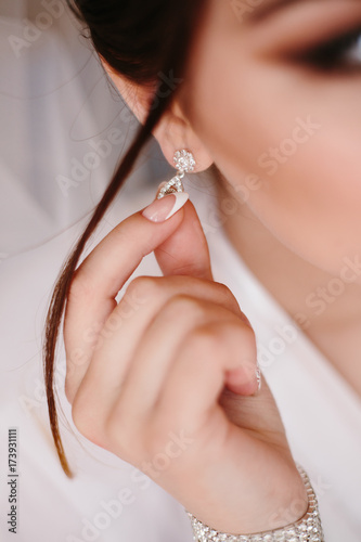 Fashion detail image of a bride wearing