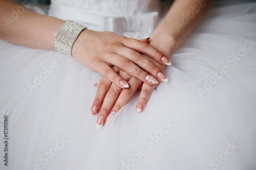 Fashion detail image of a bride wearing