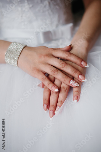 Fashion detail image of a bride wearing