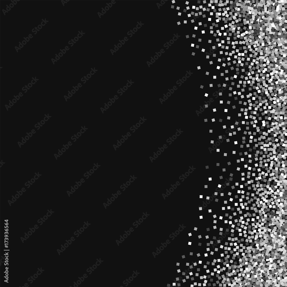 Silver glitter. Abstract right border with silver glitter on black  background. Pleasant Vector illustration. Stock Vector | Adobe Stock