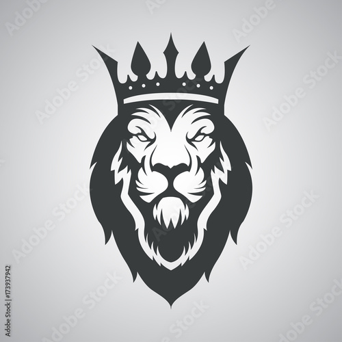 Head of a lion with a crown