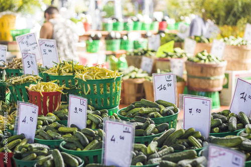 vegetables in a market
