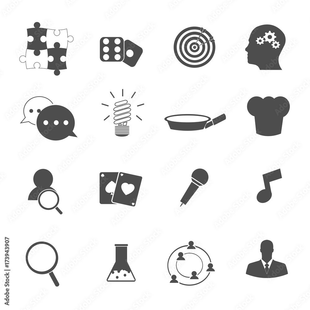 skill personal icons set vector skill personal icons set vector