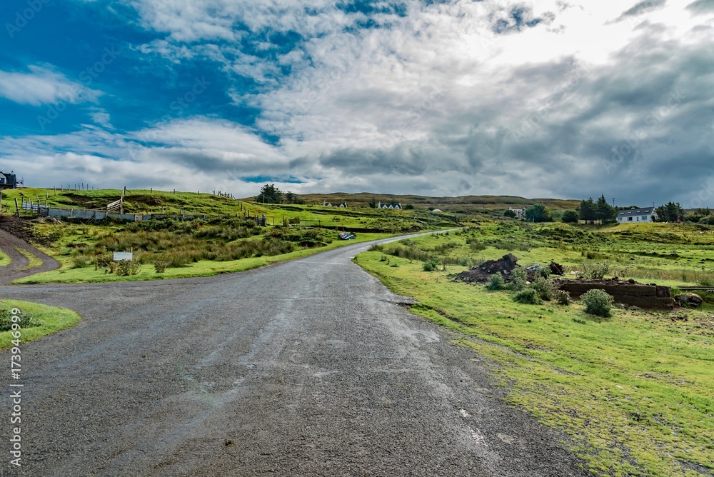 On the road, Isle of Skye, Scotland, United Kingdom