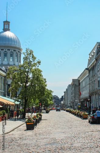 MONTREAL CANADA 06 17 12: People walking in downtown street