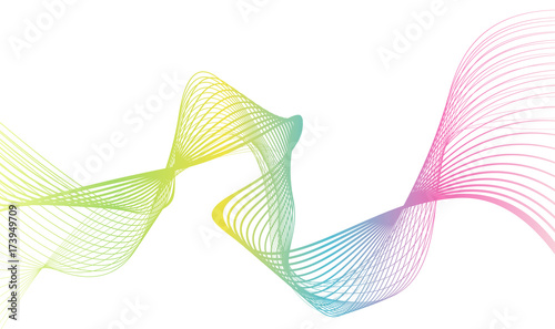 rainbow color abstract wave background template