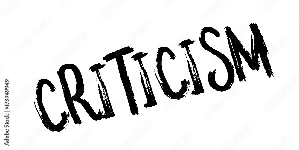 Fototapeta premium Criticism rubber stamp. Grunge design with dust scratches. Effects can be easily removed for a clean, crisp look. Color is easily changed.