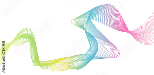 rainbow color abstract wave background template