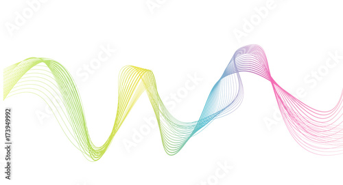 rainbow color abstract wave background template