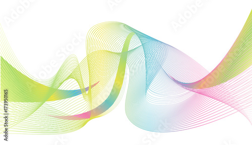 rainbow color abstract wave background template