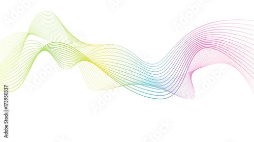 Fototapeta Naklejka Na Ścianę i Meble -  rainbow color abstract wave background template
