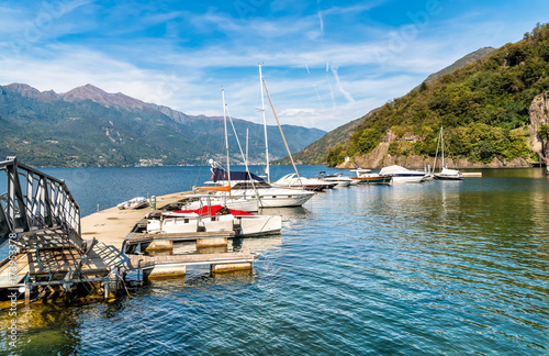 Tourist harbor Gabella on Lake Maggiore in Maccagno, Italy photo