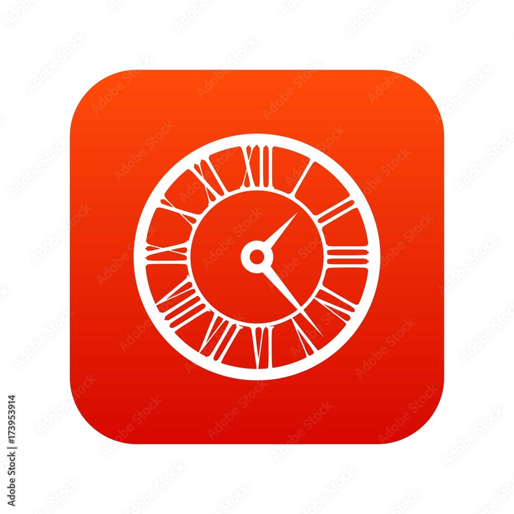 Watch icon digital red Watch icon digital red