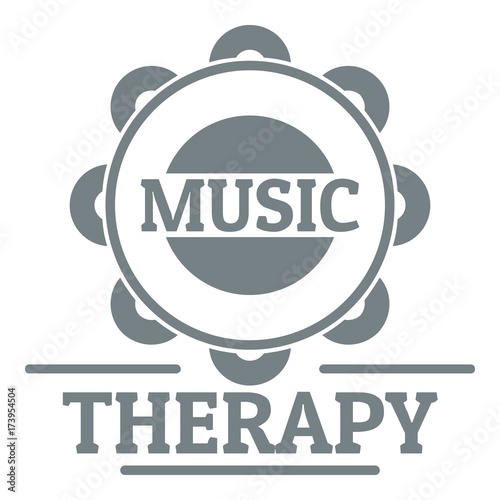 Tambourine logo, simple gray style