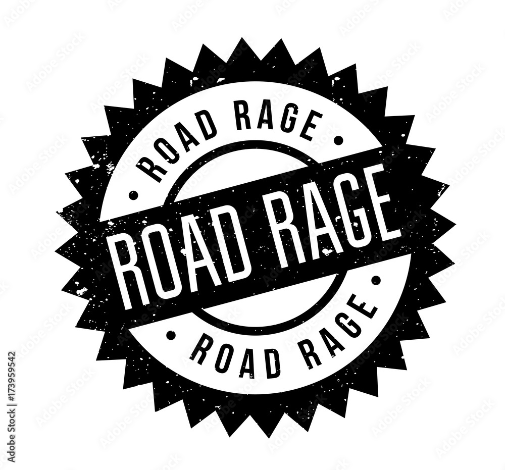 Road Rage rubber stamp. Grunge design with dust scratches. Effects can be easily removed for a clean, crisp look. Color is easily changed.