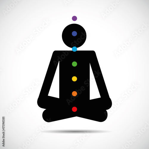 meditation piktogramm chakra punkte