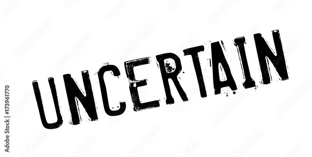 Uncertain rubber stamp. Grunge design with dust scratches. Effects can be easily removed for a clean, crisp look. Color is easily changed. Uncertain rubber stamp. Grunge design with dust scratches. Effects can be easily removed for a clean, crisp look. Color is easily changed.