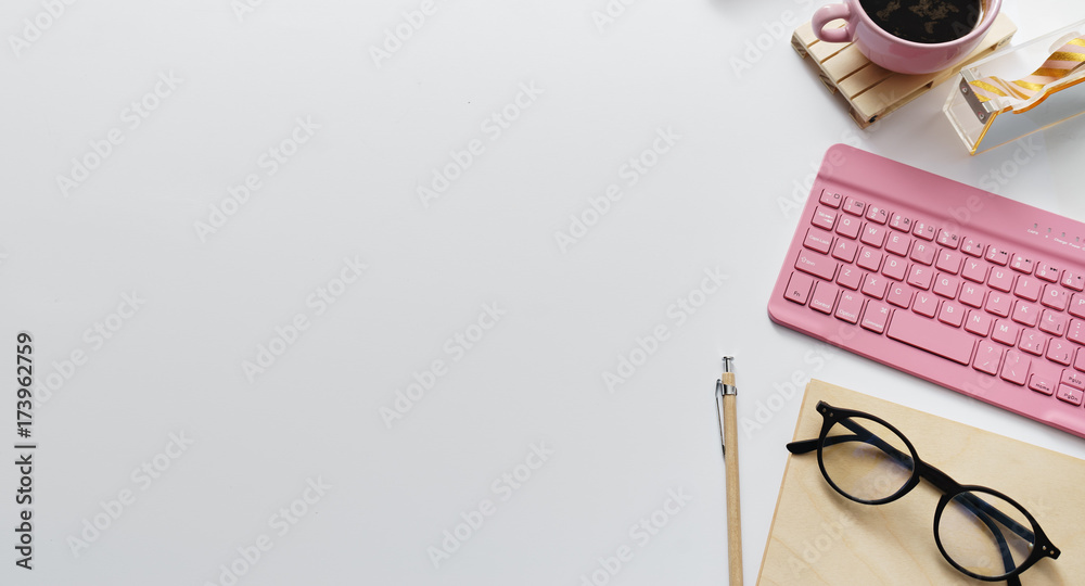 flat lay image of workplace flat lay image of workplace
