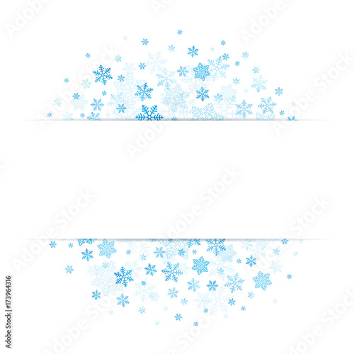 Snowflakes Banner Blue